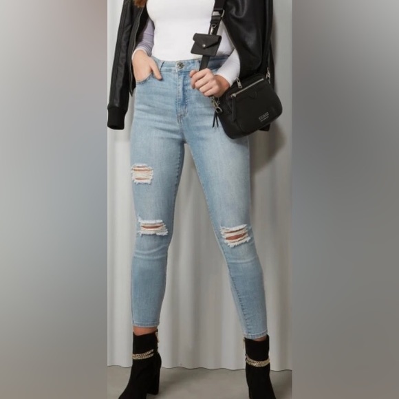 Guess high waist distressed skinny jeans size 27 - Picture 5 of 14
